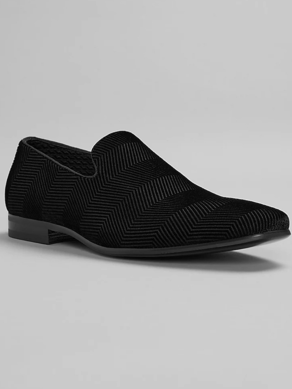 Moretti Gold Label Jett Formal Loafers Shoes‎ Black Velvet